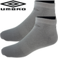 Umbro Mens Trainer Ankle Socks - White - 1 Pack of 3 Pairs - EU 39-42