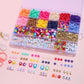 12 Colors 4000pcs DIY Ceramic Loose Bead Set 6mm Flat Round Polymer Clay Beads Jewelry Making Kit