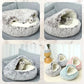 PawfectFriend Cozy Burrowing Cave Pet Bed for Dogs Cats Kitten Plush Warm Soft Sleeping Nest - gray medium