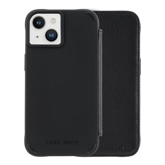 Case-Mate Tough Wallet Folio Case with MagSafe For iPhone 14 / iPhone 13 - Black