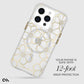 Case-Mate Floral Gems MagSafe Case For iPhone 15 Pro - Gold