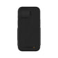 EFM Monaco E-leather Wallet Case Armour With D3O Plus Suits Iphone 15 (6.1") - Black/Space Grey