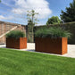 Corten Steel Planter Box 62x40x39cm Outdoor Garden Raised Bed Rust Finish