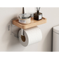 Toilet Paper Holder with Shelf Wall Mounted Bathroom Storage