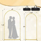 Arch Backdrop Stand with White & Yellow Cover Set for Weddings Events