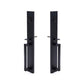 Matte Black Double Door Handle Set Dummy Front Entry Deadbolt Lock