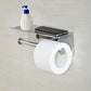 Double Toilet Paper Holder with Shelf Wall Mounted Bathroom Storage