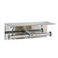 Double Toilet Paper Holder with Shelf Wall Mounted Bathroom Storage