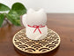 Okimono White Maneki Neko
