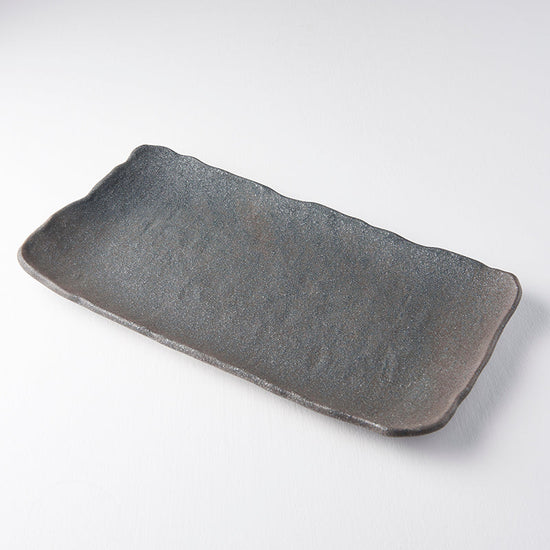 Platter Rectangular 35cm Stone Slab Glaze