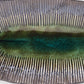 Plate Leaf Shape 32.5x13.5cm Midori Ridge Glaze