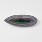 Plate Leaf Shape 21.5x10.5cm Midori Ridge Glaze