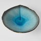 Bowl Shallow Leaf Shape 25cm Sky Blue Glaze