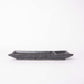 Sashimi Plate Inbuilt Sauce Dish 25cm Black Bamboo Glaze