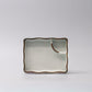 Sushi Plate Inbuilt Sauce Dish 15cm Tenmokku Edge Design