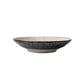 Pasta Bowl Flat 23cm Black Converging Line Glaze