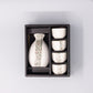 Sake Set for Four 330ml White Abacus Glaze