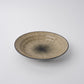 Bowl Shallow Flat Based 20cm Green Converging Line Glaze