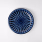 Plate Thick Edge 26cm Cobalt Rays Glaze