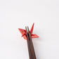 Chopstick Rest Origami Crane Red