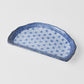 Plate Tempura 21cm Indigo Blue Starburst Design