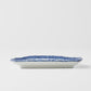 Plate Tempura 21cm Indigo Blue Wave Design