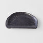 Plate D Shaped 21cm Charcoal Net Design