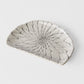 Plate D Shaped 21cm Grey Net Design