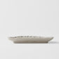 Plate D Shaped 21cm Grey Net Design