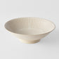 Ramen Bowl 25cm Ridged Alabaster Glaze