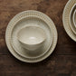 Plate Oval 19cm Ridged Alabaster Glaze