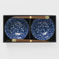 Bowl Set 2pcs with Chopsticks Indigo Dragonfly Design
