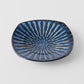 Plate Square 18cm Indigo Drip Glaze