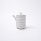 Soy Pot Ribbed 170ml White Glaze