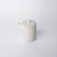 Soy Pot Ribbed 170ml White Glaze