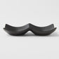 Two Section Sauce Dish Matt Black Glaze