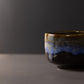 Matcha Tea Bowl 11.5cm Blue Drip on Black