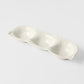 Edamame Triple Pod Dish 200ml Matte White Glaze