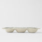 Edamame Triple Pod Dish 200ml Blue White Glaze