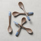Spoon Small Bisque Indigo Basketweave