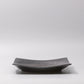 Plate Square 22cm Black Pearl Glaze