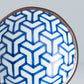 Sauce Dish 11cm Indigo Ikat Herringbone Design