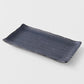 Plate Ibushi Rectangular 22cm Black Glaze
