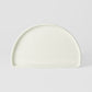 Half Moon Plate 21cm Ivory White Glaze