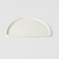 Half Moon Plate 21cm Ivory White Glaze