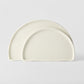 Half Moon Plate 27cm Ivory White Glaze