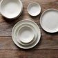 Dinner Plate 24.5cm White Spiral Glaze