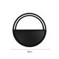 Premium Floating Half Moon / Semi Circle Metal Wall Planter | Onyx Black 35cm