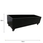 Black Metal Planter Medium + Wheels