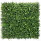 Luxury Flowering Artificial Buxus Hedge Panel UV Resistant Sample